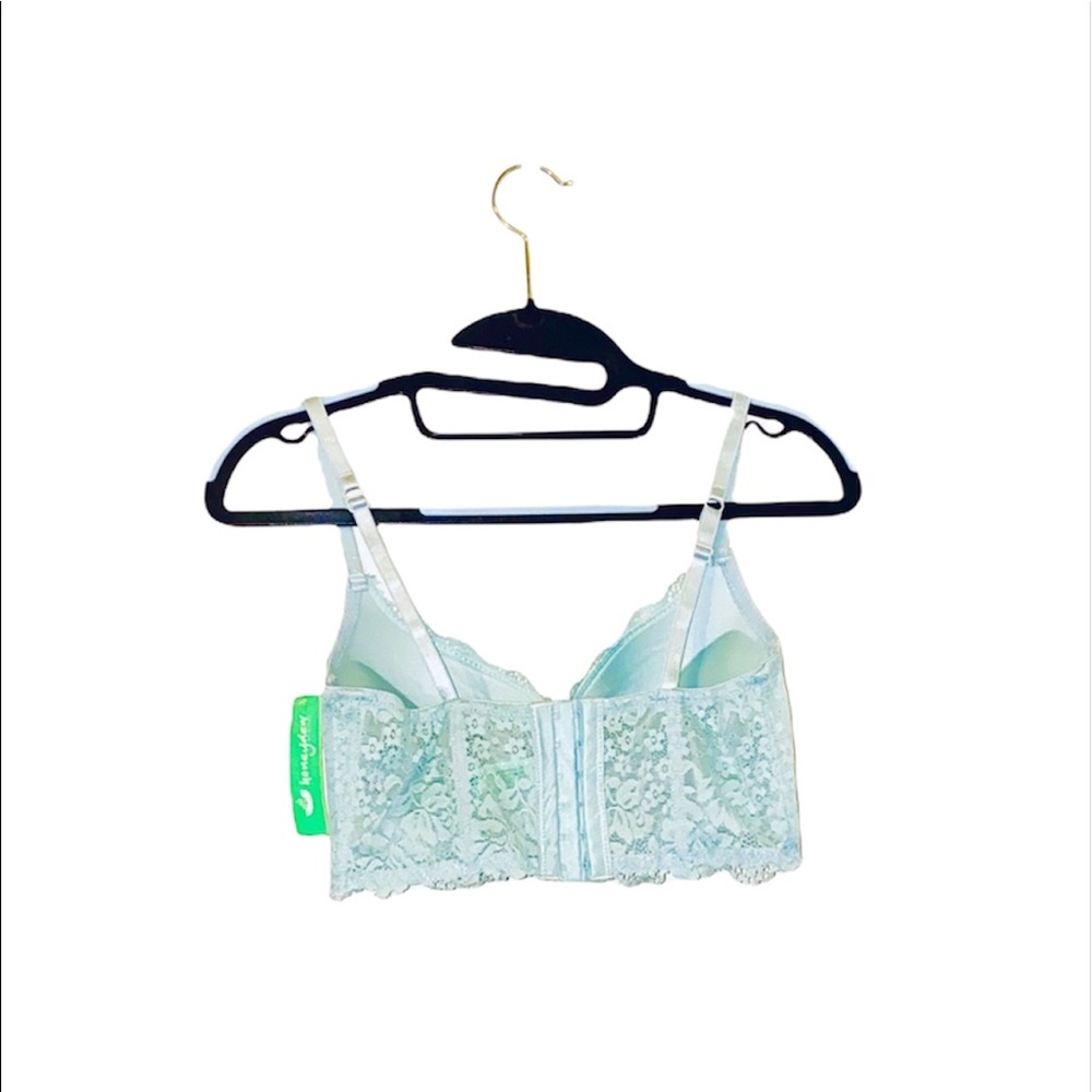NWT Honeydew Intimates: 34C Pretty Green Lace Bustier - Picture 2 of 3